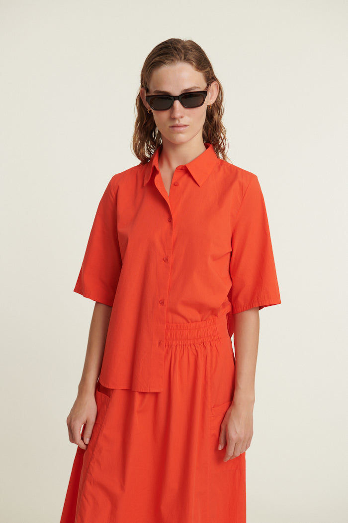 Basic Apparel Silje SS Shirt Skjorter 753 Grenadine
